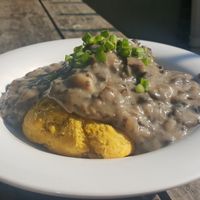 Biscuits and mushroom gravy at The Angry Baker - Olde Towne East in Columbus