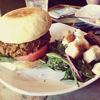 Vegan Curry Burger at The Angry Baker - Olde Towne East in Columbus