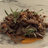 Grilled maitake mushroom - romesco, hazelnuts    at Sails in Naples