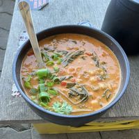 Vegan chickpea stew  at Onyx Boulderspot Café in Leipzig