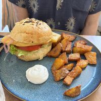 This was a take on a fish burger, and was so good!  at Le Rouge-gorge Restaurant in Menton