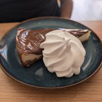 The NY baked cheesecake with Notella was one of the best cakes I've had in France! at Le Rouge-gorge Restaurant in Menton