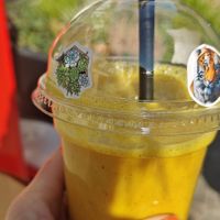 Turmeric lassi smoothie at Nomi the Karakal in Malmo