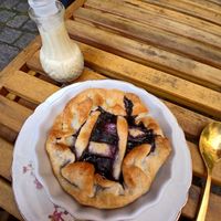 Loved there blueberry pie, one of the best ive had! at Nomi the Karakal in Malmo