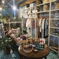 Gift shop below   at Kedai Kebun in Yogyakarta