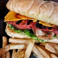 “Steak” sanga (only $20 on Wednesday nights)  at Cornish Arms in Brunswick