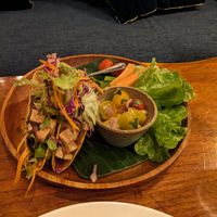 Tofu salad tacos with guacamole at THE HOUSE by Ginger in Chiang Mai