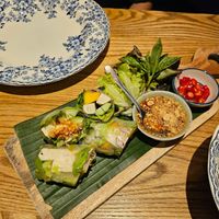 Fresh spring rolls at THE HOUSE by Ginger in Chiang Mai