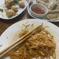 Tofu, pad Thai and dumplings - all vegan!   at Flavory in Adelaide