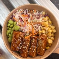 Teriyaki tofu rice bowl  at Niko Niko Adelaide St in Brisbane