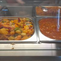 Vegan sides - beans and veggies at Diet Cafe in Tashkent