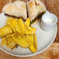 Panini portobelo (con carne vegetal) at Munchies Brunch in Santa Marta