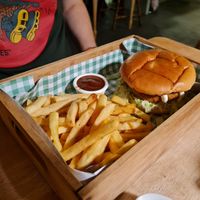 Chickn burger at Samphire Brasserie in Plymouth