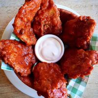 Buffalo chick'n strips. at Samphire Brasserie in Plymouth