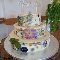 Our wedding cake  at Samphire Brasserie in Plymouth