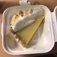 Lemon meringue pie at Samphire Brasserie in Plymouth