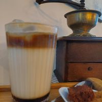 iced for when its hot - but with oatmilk at Bar Berlin in Leuven