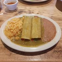 Vegan enchiladas verdes at Jorge's El Tapatio in Tracy