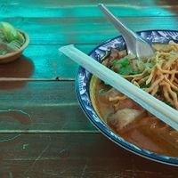 Vegan Khao Soi at Khao Soi Thai Nua in Udon Thani