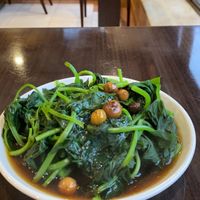 Sweet potato leaves  at Fo Guang Shan Kek Lok Temple Dishuifang - 佛光山極樂寺滴水坊 in Keelung