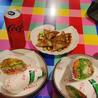 Chicken wraps and edamame dumplings at V Street - Emsphere in Bangkok