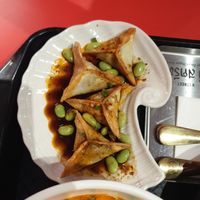 Edamama (in chilly sauce) good but too spicy to enjoy the edamame taste I'd say. Still a great dish! at V Street - Emsphere in Bangkok