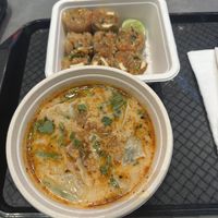 Tom Yum Dumpling Soup and Pad Thai Rolls  at V Street - Emsphere in Bangkok