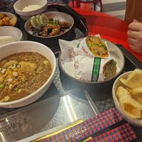 Wrap, and boat soup (peanut flavor) at V Street - Emsphere in Bangkok