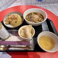 Noodles, rice and drink. Came with extra bits   at V Street - Emsphere in Bangkok