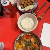 Lions main mushrooms (top photo), salt and pepper tofu  at V Street - Emsphere in Bangkok