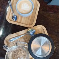 Coffee, green tea at Minimum Waste in Prague