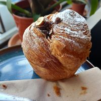 chocolate hazelnut cruffin 95czk ≈ 3,80€ at Minimum Waste in Prague