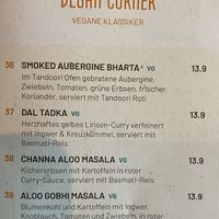 Vegan menue   at SVAAdish - Winterhude in Hamburg