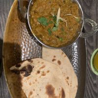 Lentil curry with roti  at SVAAdish - Winterhude in Hamburg