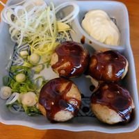 Vegane Takoyaki (mit Edamame) at Burari in Duisburg