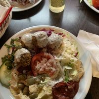 Vegan falafel plate at Sababa in Munich