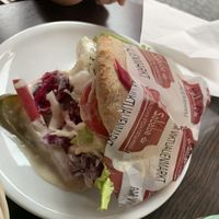 Falafel vegan in pita bread at Sababa in Munich