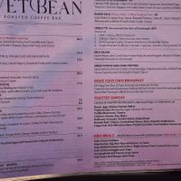 Side two of menu at Velvet Bean in Altona