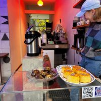 Vegan pastries at Public Order in Krakow