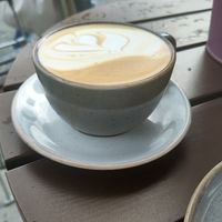 Latte with oat milk at Godt Brød - Festplassen in Bergen