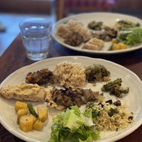 Lunch set plate  at Bon On Shya International Cafe in Koya