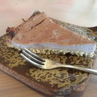 Vegan cheesecake at Bon On Shya International Cafe in Koya