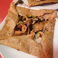 Vegan crepe with seitan, walnuts, raisins, courgette... at Crêperie Bretonne in Girona