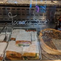 Vegan focaccia at La Cime Deli in Edinburgh