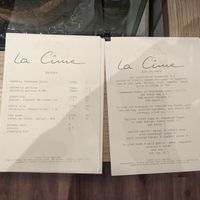 Drinks and sit in menu at La Cime Deli in Edinburgh