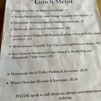 Lunch menu   at The Fishertown Inn in Cromarty