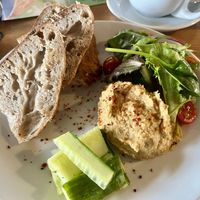 Homemade hummus and sourdough bread   at The Fishertown Inn in Cromarty