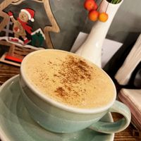 Vegan pumpkin latte with cinnamon at Nest  in Yerevan