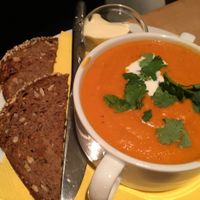 red lentil soup at Flax in Dresden