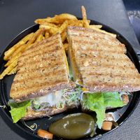 Chicken sandwich with friess  at Ùumbal by Health Buddy in Chula Vista